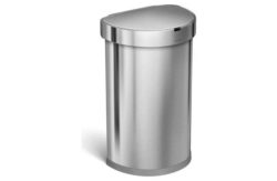 simplehuman 45L Semi Round Sensor Bin - Stainless Steel